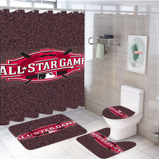 All Star Games 4Pcs Bathroom Set Shower Curtain