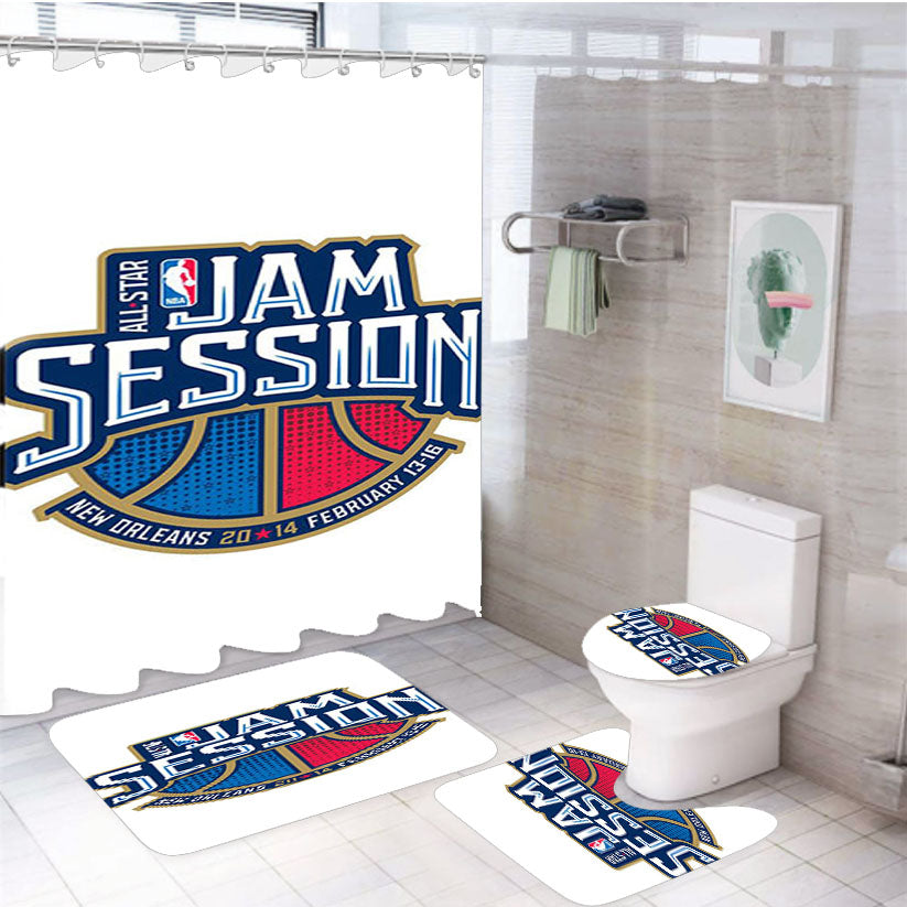 All Star Jam Session 4Pcs Bathroom Set Shower Curtain