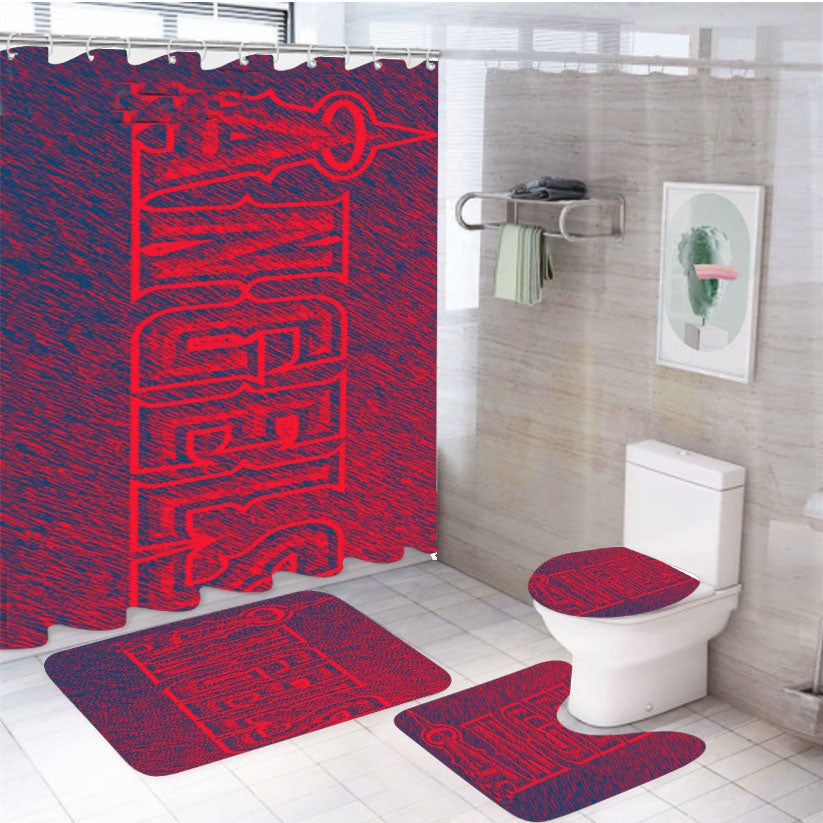 Angels Art 4Pcs Bathroom Set Shower Curtain