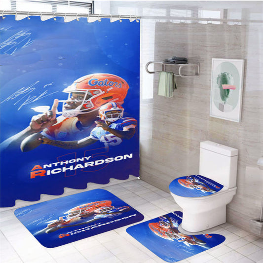 Anthony Richardson Gators 4Pcs Bathroom Set Shower Curtain