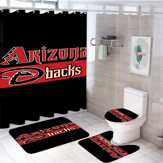 Arizona Backs 4Pcs Bathroom Set Shower Curtain