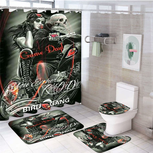 Arizona Cardinals We Still Fly 4Pcs Bathroom Set Shower Curtain