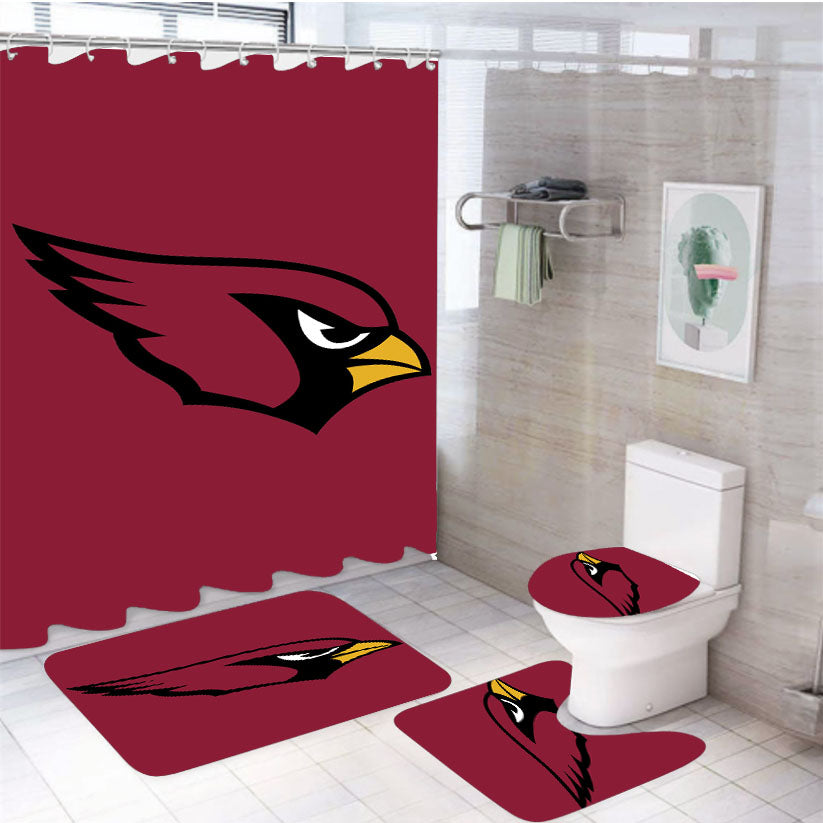 Arizona Cardinalss 4Pcs Bathroom Set Shower Curtain