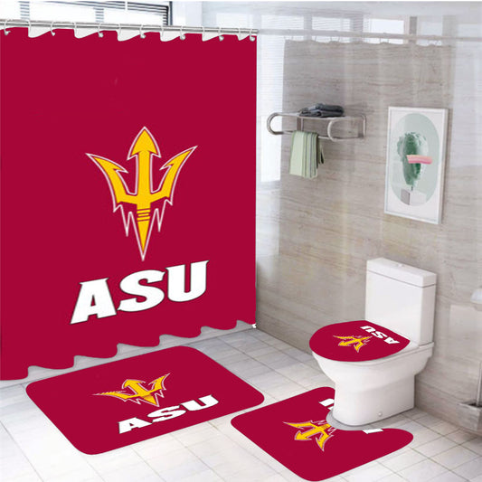 Arizona State Sun Devils 4Pcs Bathroom Set Shower Curtain