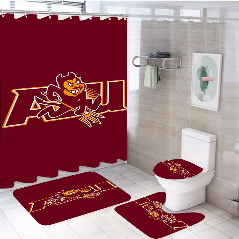 Arizona State Sun Devils Rz 3 4Pcs Bathroom Set Shower Curtain
