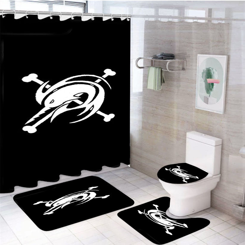 Arlong Pirates Baseball 4Pcs Bathroom Set Shower Curtain