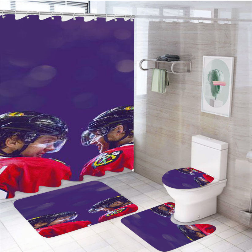 Artemi Panarin And Patrick Kane Nhl 4Pcs Bathroom Set Shower Curtain