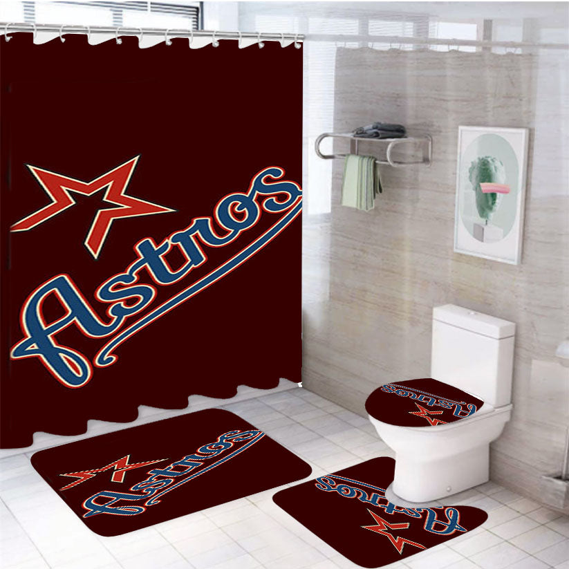 Astors 4Pcs Bathroom Set Shower Curtain