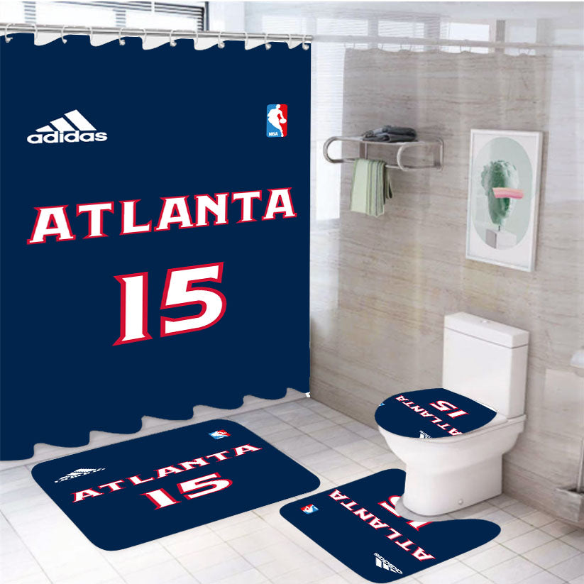 Atlanta 15 4Pcs Bathroom Set Shower Curtain