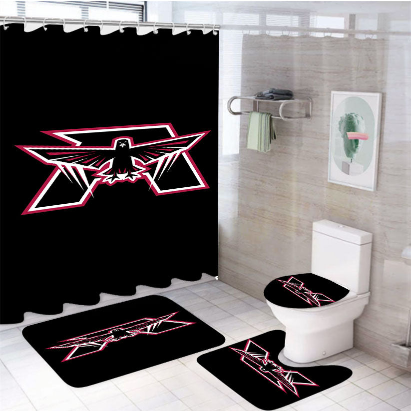 Atlanta Falcons Clipart 4Pcs Bathroom Set Shower Curtain