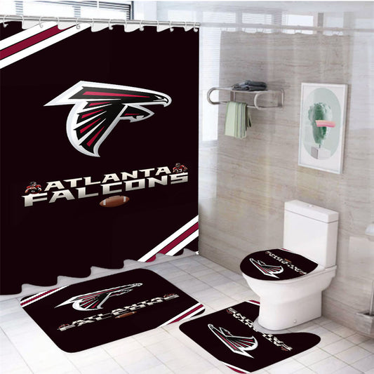 Atlanta Falcons Football Team 4Pcs Bathroom Set Shower Curtain