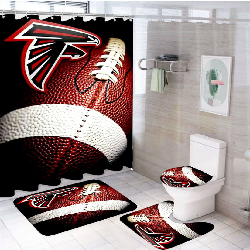 Atlanta Falcons Game Day 4Pcs Bathroom Set Shower Curtain