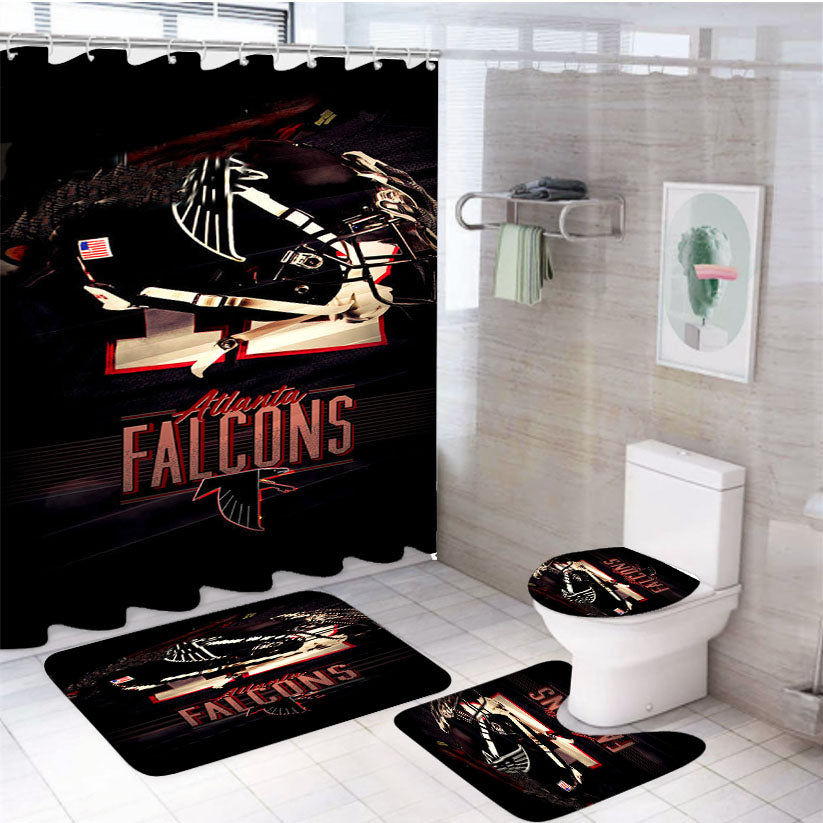 Atlanta Falcons Nfl 4Pcs Bathroom Set Shower Curtain