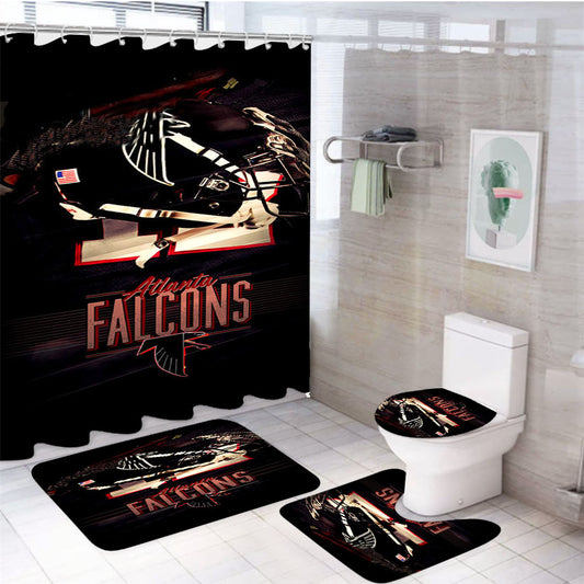 Atlanta Falcons Nfl 4Pcs Bathroom Set Shower Curtain