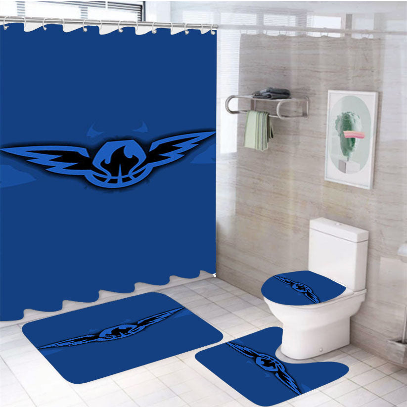 Atlanta Hawks Leaked 4Pcs Bathroom Set Shower Curtain