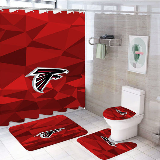 Atlanta Super Bowl Li Geometric 4Pcs Bathroom Set Shower Curtain