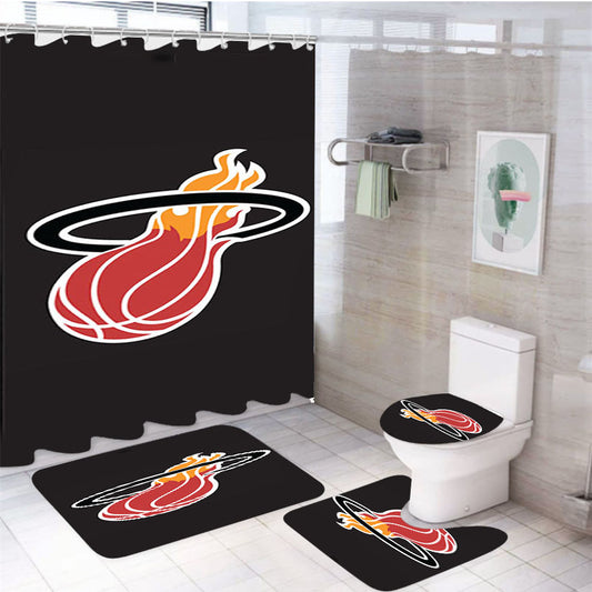 Ball Basket 4Pcs Bathroom Set Shower Curtain
