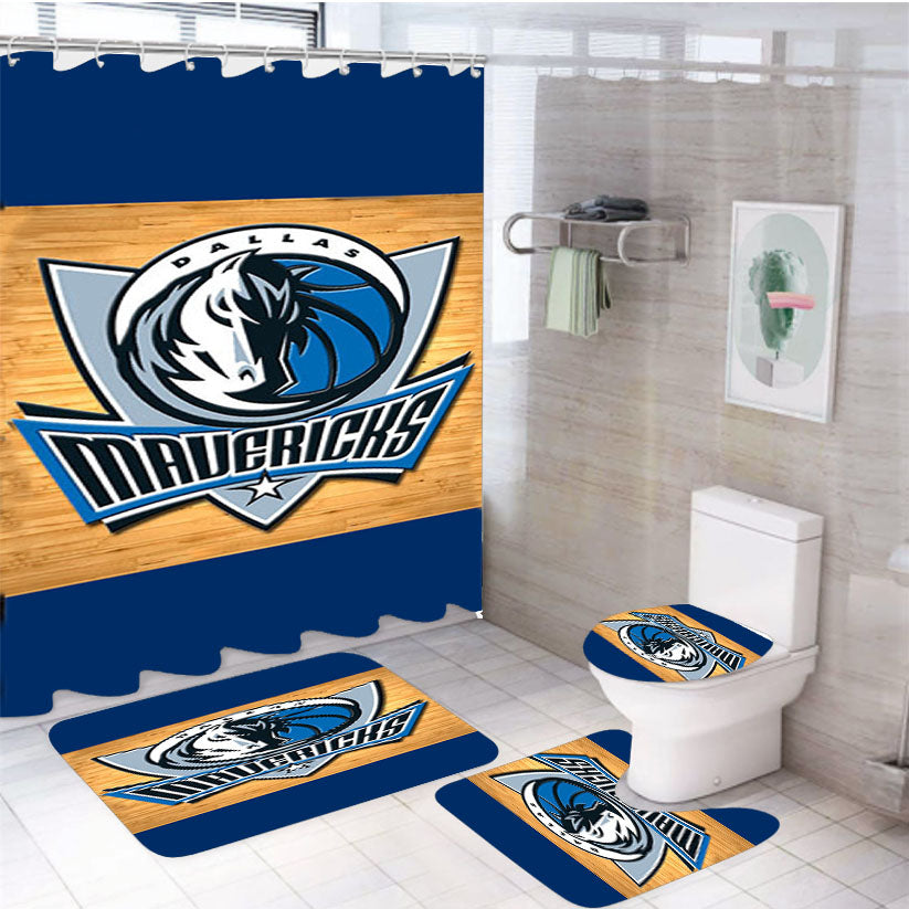 Balsavor Dallas Mavericks 4Pcs Bathroom Set Shower Curtain