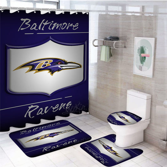Baltimore Ravens, Afc Jeremy Maclin 4Pcs Bathroom Set Shower Curtain