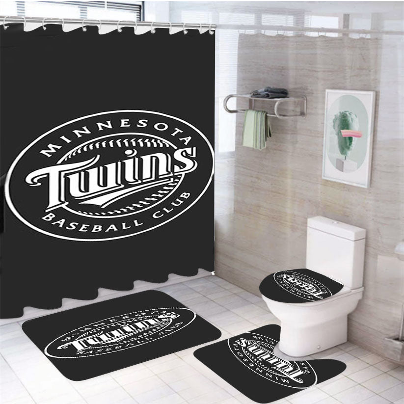 Baseball Club Minneshota 4Pcs Bathroom Set Shower Curtain