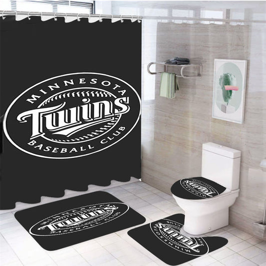 Baseball Club Minneshota 4Pcs Bathroom Set Shower Curtain