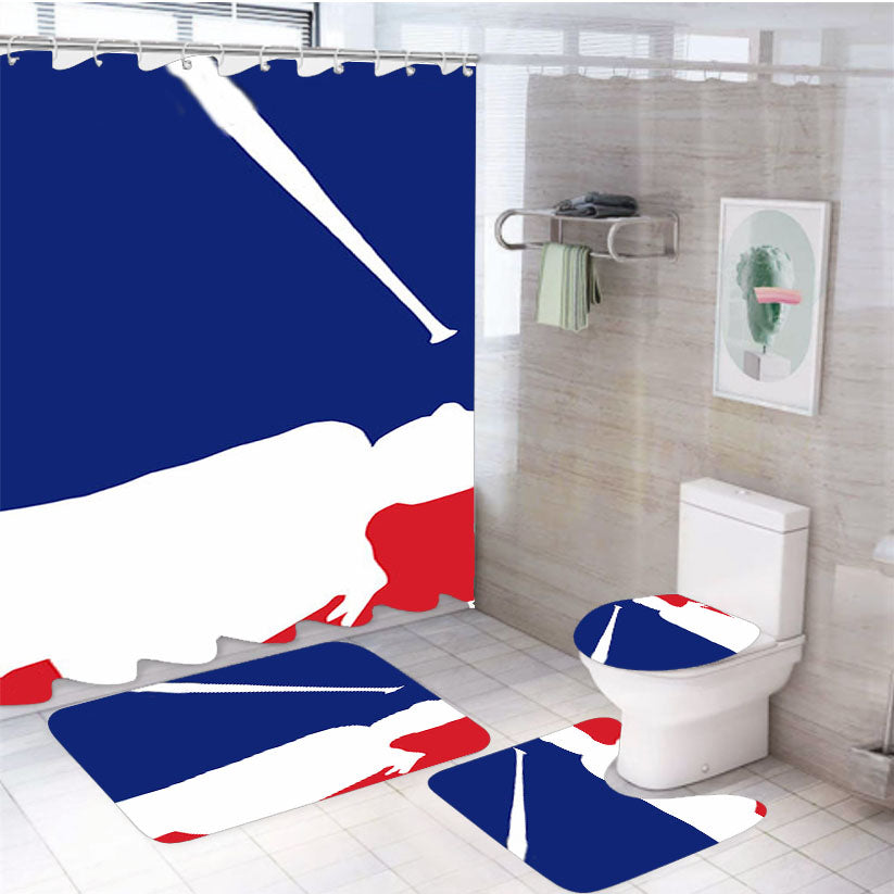 Baseball Last Day 4Pcs Bathroom Set Shower Curtain