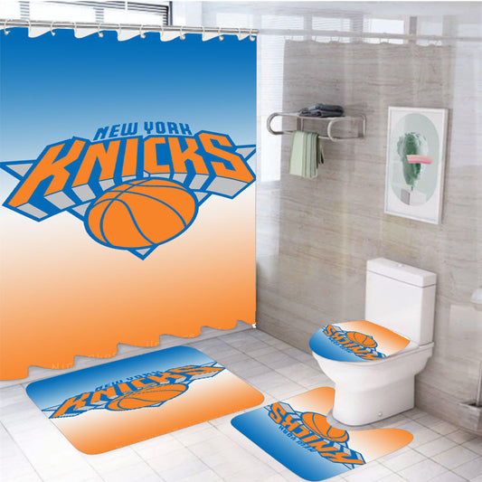 Basket Ball Knick New York 4Pcs Bathroom Set Shower Curtain