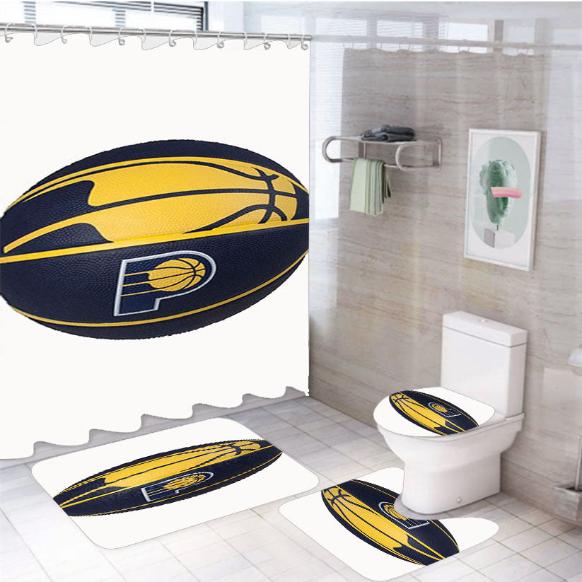 Basketball Indiana Pacers 4Pcs Bathroom Set Shower Curtain