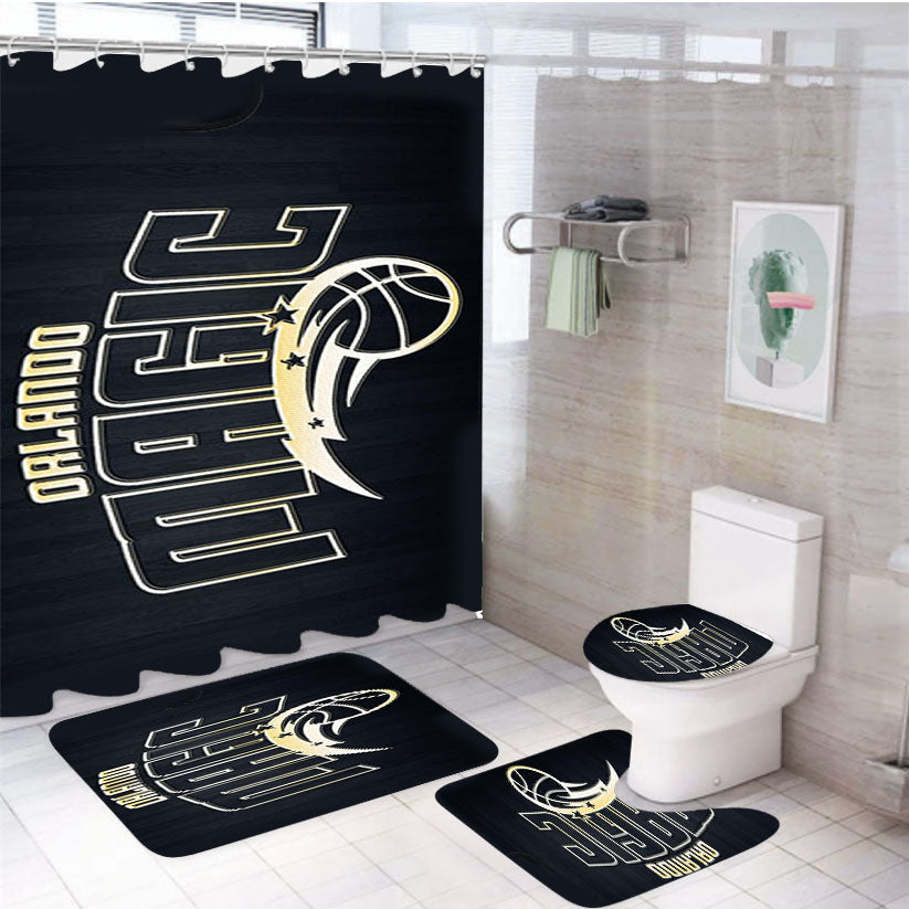 Basketball Orlando Magic 4Pcs Bathroom Set Shower Curtain
