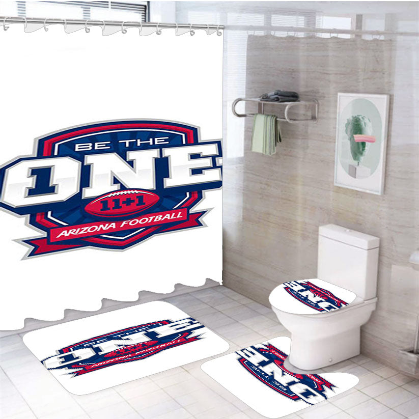 Be The One Arizona Football 4Pcs Bathroom Set Shower Curtain