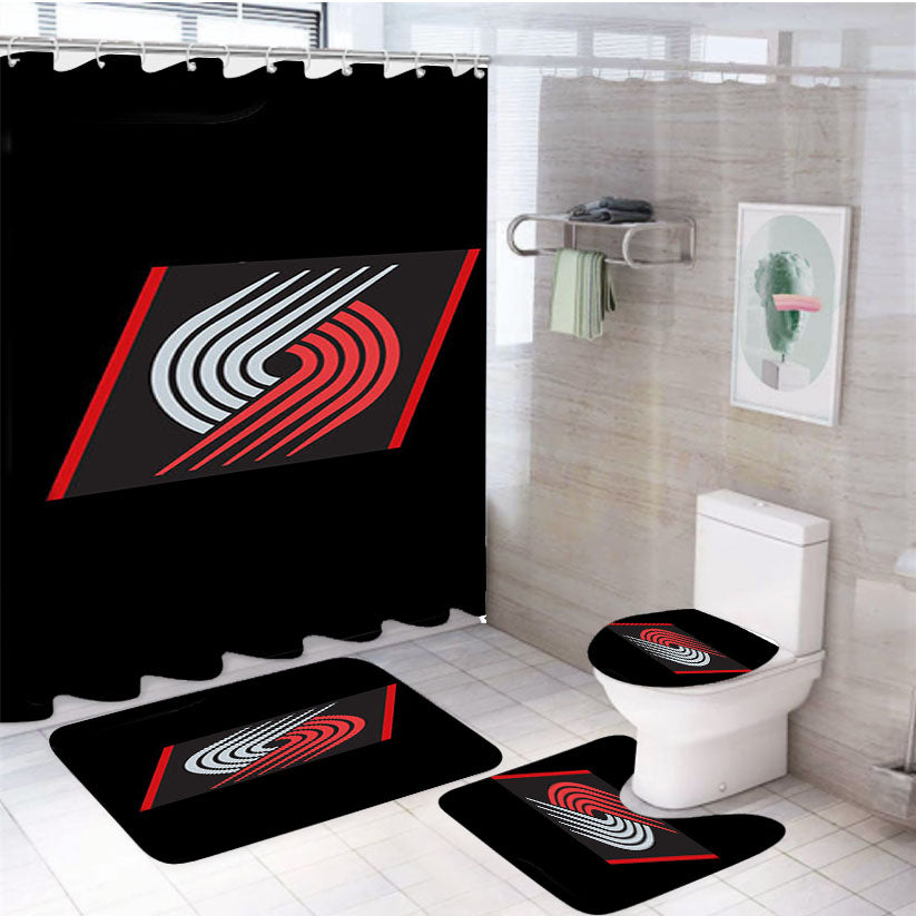 Blazer Logo 4Pcs Bathroom Set Shower Curtain