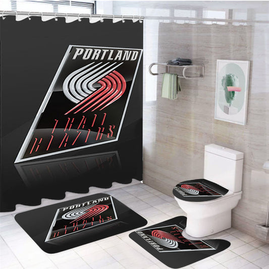 Blazer Logos Portland 4Pcs Bathroom Set Shower Curtain