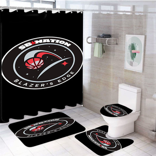 Blazers Edge 4Pcs Bathroom Set Shower Curtain
