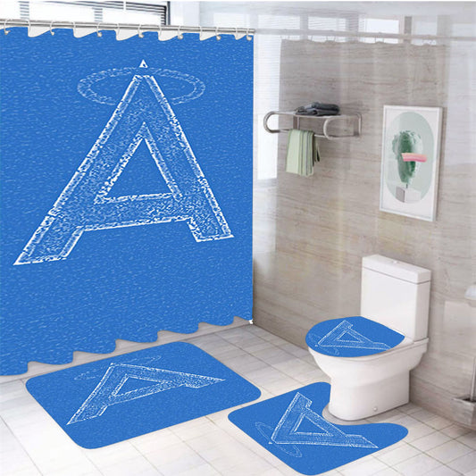 Blue Angels 4Pcs Bathroom Set Shower Curtain