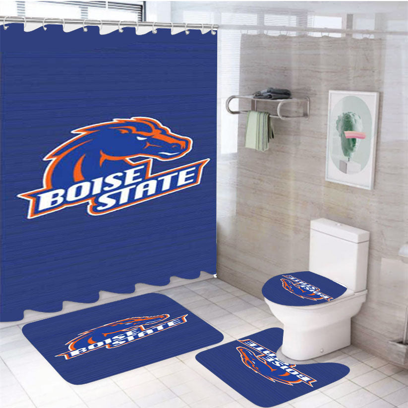 Boise State Mosaic 4Pcs Bathroom Set Shower Curtain