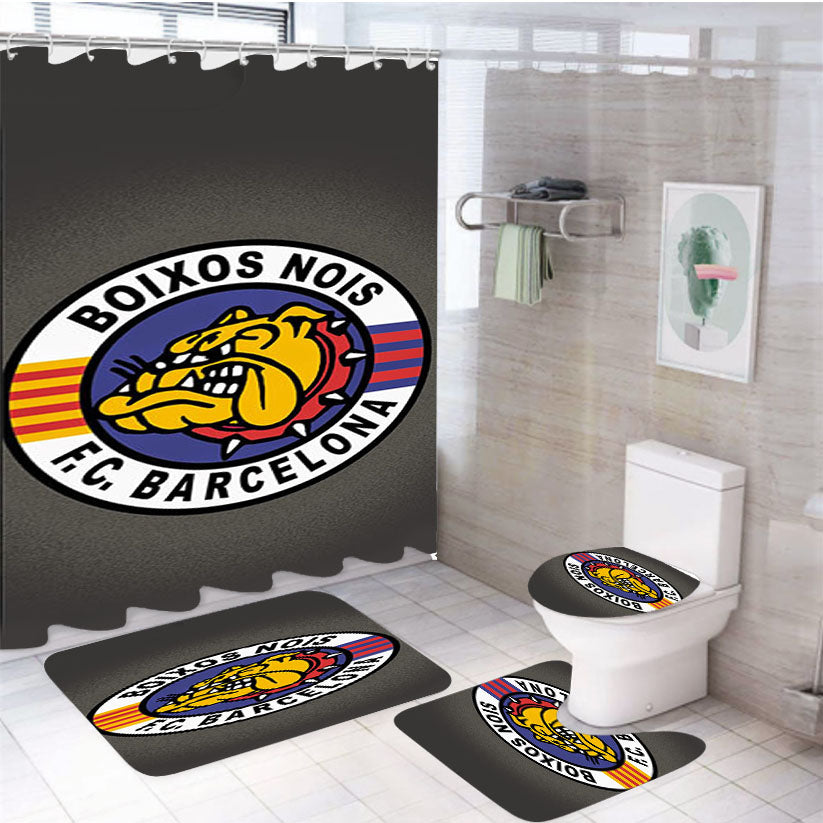 Boixos Nois 4Pcs Bathroom Set Shower Curtain