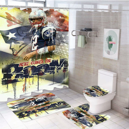 Boom Nfl 4Pcs Bathroom Set Shower Curtain