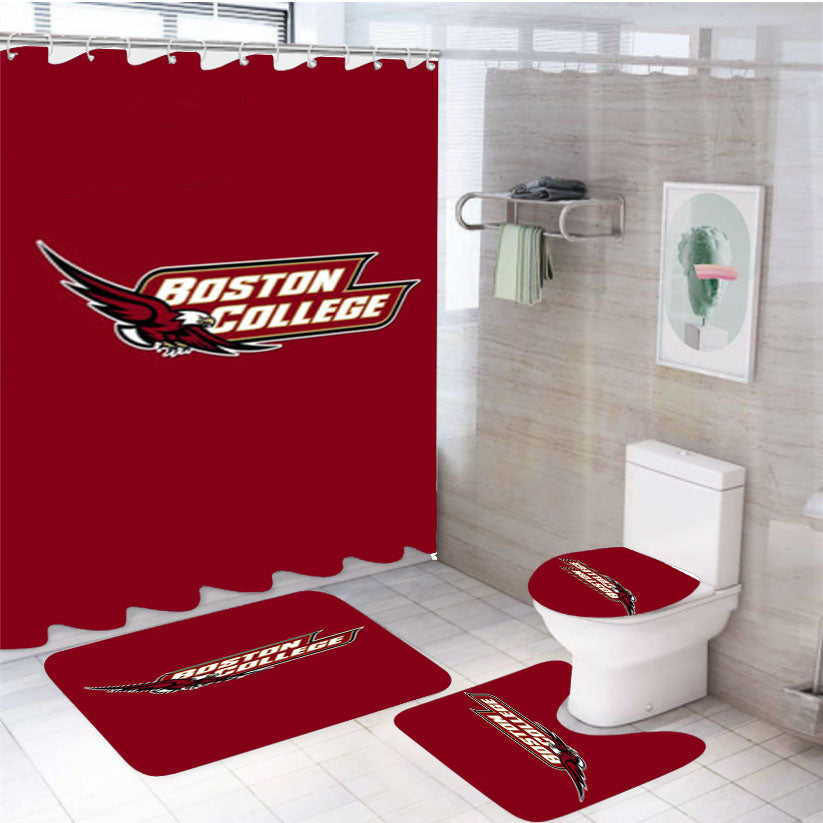 Boston College 4Pcs Bathroom Set Shower Curtain