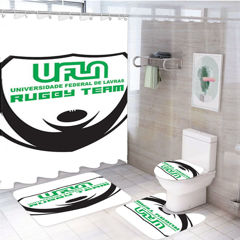 Braso Ulfa Rugby Logo 4Pcs Bathroom Set Shower Curtain