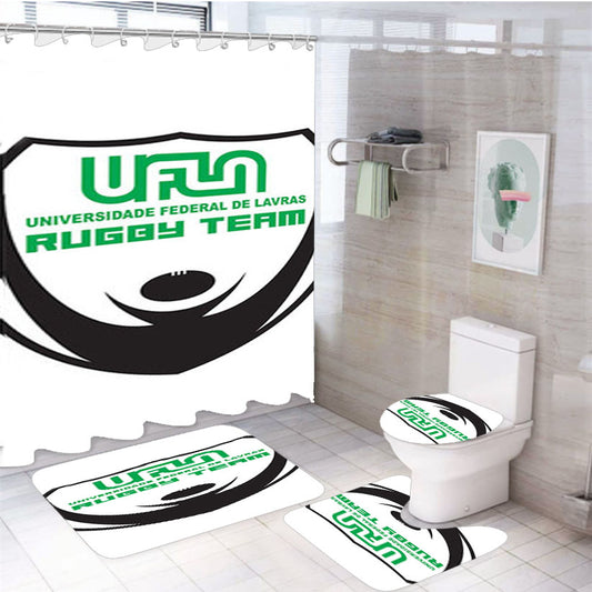 Braso Ulfa Rugby Logo 4Pcs Bathroom Set Shower Curtain