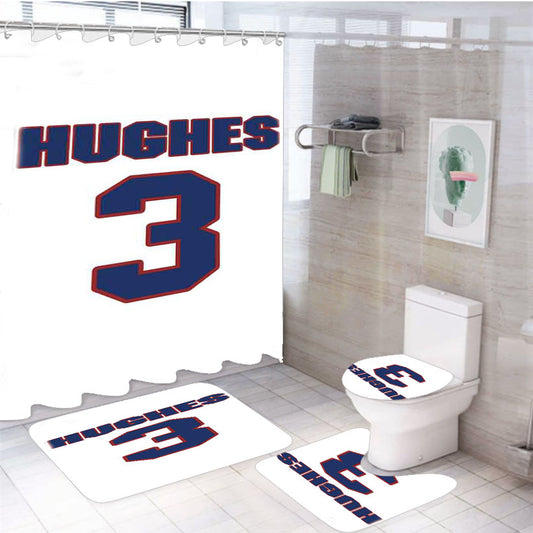 Brent Hughes National Hockey 4Pcs Bathroom Set Shower Curtain