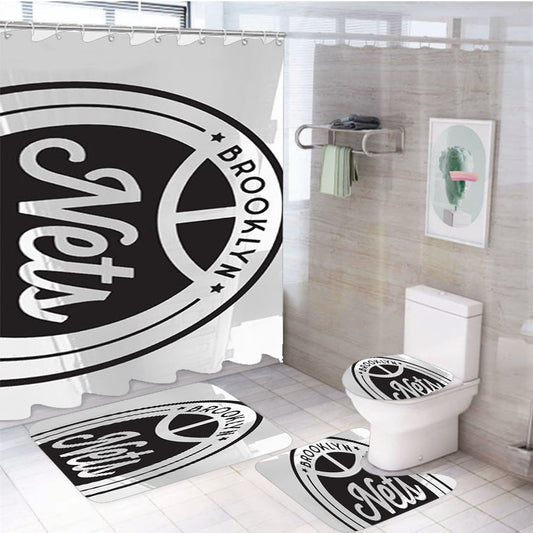 Broo Nets 4Pcs Bathroom Set Shower Curtain