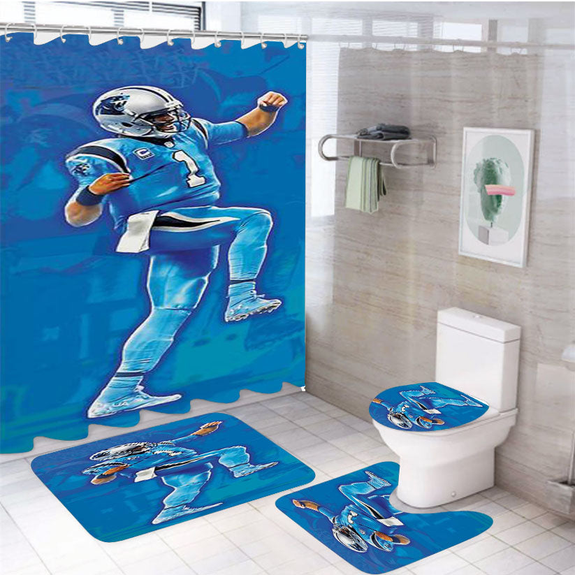 Cam Newton Dab Art 2 4Pcs Bathroom Set Shower Curtain