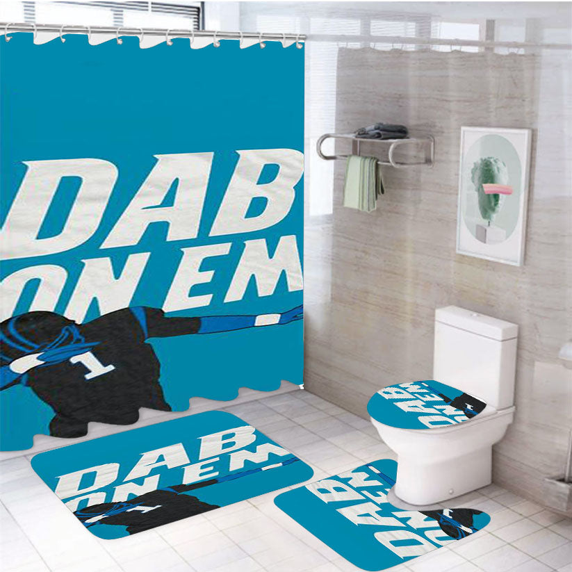 Cam Newton Dab On Em 4Pcs Bathroom Set Shower Curtain