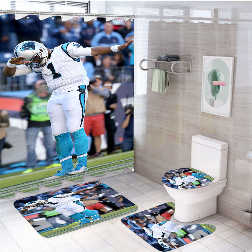 Cam Newton Dabbing 4Pcs Bathroom Set Shower Curtain