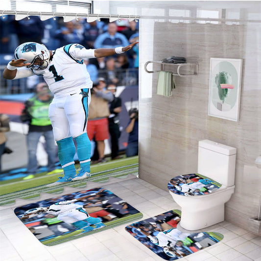 Cam Newton Dabbing 4Pcs Bathroom Set Shower Curtain
