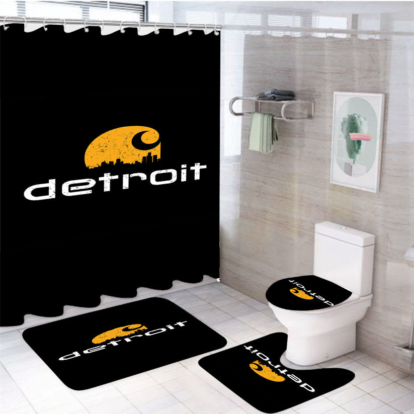 Carhartt Detroit 4Pcs Bathroom Set Shower Curtain