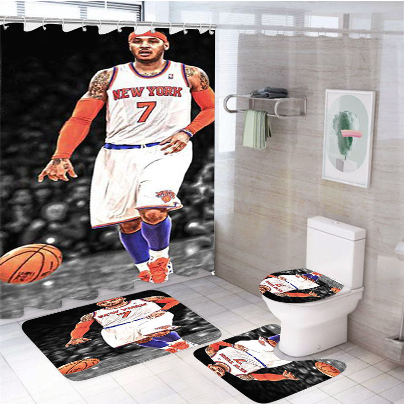 Carmelo Anthony 4Pcs Bathroom Set Shower Curtain