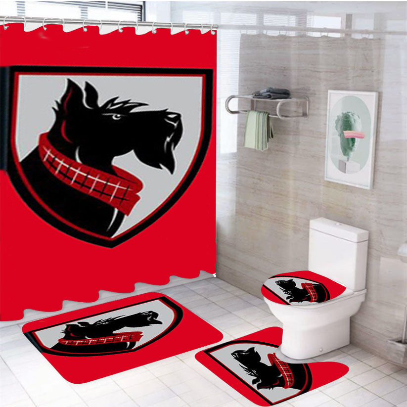 Carnegie Mellon University 4Pcs Bathroom Set Shower Curtain