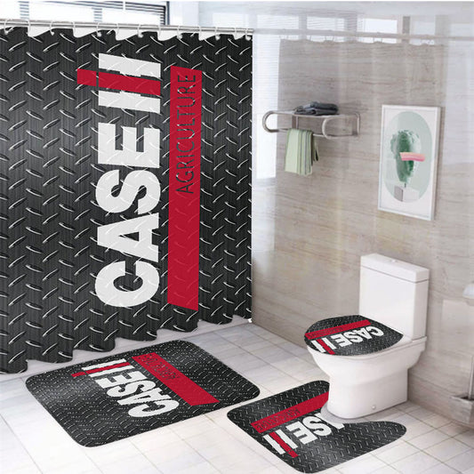 Case Ih International Harvester Farmall Agriculture 4Pcs Bathroom Set Shower Curtain